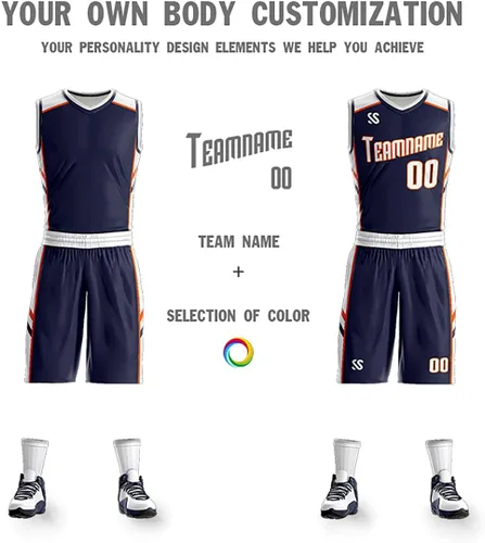Miniatura 2 de Personaliza tu propio uniforme de baloncesto reversible, nombre y número personalizados para hombresmujeres y jóvenes, talla única