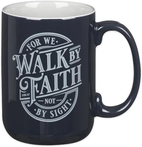 Miniatura 29 de Christian Art Gifts Taza grande de cerámica inspiradora con escritura bíblica para café y té para hombres: Versículo bíblico que anima al hombre