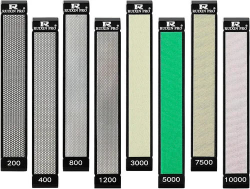Miniatura 6 de RUIXIN PRO - Juego de 8 piedras de afilar cuchillos de diamante para RUIXIN PRO RX-008 RX-009, kit de ángulo fijo, juego de piedra de afilar