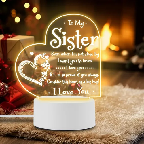 Miniatura 12 de Regalos Bestview para abuela - Delicados regalos de cumpleaños para abuela de nietos - Luz nocturna acrílica LED lámpara de noche para cama
