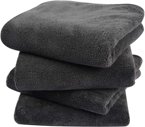 Miniatura 19 de KinHwa Toallas de mano de microfibra para baño, toallas faciales suaves y absorbentes, toallas de mano grises para baño, paños de lavado para spa
