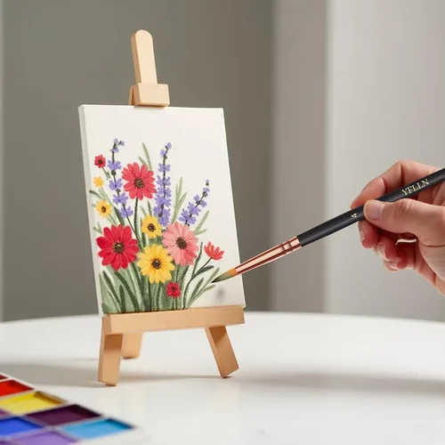 Miniatura 6 de Juego de pinceles de pintura para artistas, formas y tamaños surtidos para acrílico, acuarela, óleo y gouache, pinceles de artista perfectos