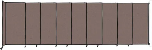 Miniatura 99 de Divisor de habitación de pared recta deslizante montado en la pared Anchos ajustables Ruedas de bloqueo Separador de habitación Paneles