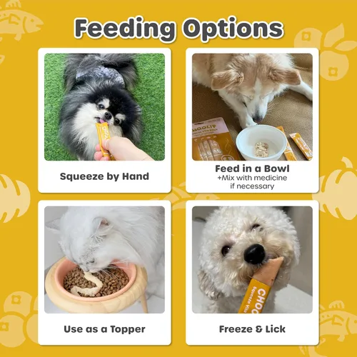 Miniatura 7 de Choolip Squeeze Vita Stick Golosinas Lamibles para Gatos y Perros, Paquete Variado de 49 Unidades para Apoyo Renal, Atún y Abadejo con Arándano