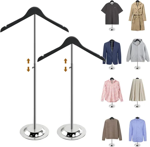 Miniatura 11 de Soporte de exhibición de camisa ajustable, soporte de exhibición de camisetas de 20-35 pulgadas de altura para vendedores, exhibición de maniquí