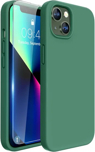 Miniatura 38 de Miracase Funda diseñada para iPhone 13, con protector de pantalla de vidrio templado, forro de microfibra suave antiarañazos, funda de goma