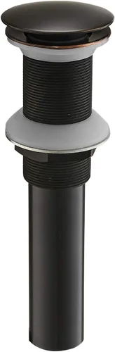 Miniatura 13 de BWE Tapón de drenaje negro para fregadero con desbordamiento, se adapta al orificio estándar del fregadero de baño de 1-1/2 a 1-3/4 pulgadas, negro