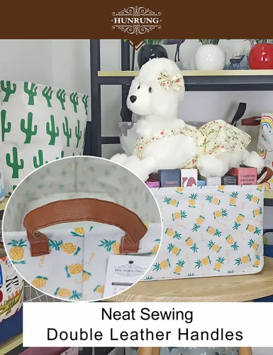 Miniatura 4 de Cesta de almacenamiento rectangular, lindo organizador de tela para juguetes de mascotas/niños, libros o ropa. Perfecta para habitaciones de niños