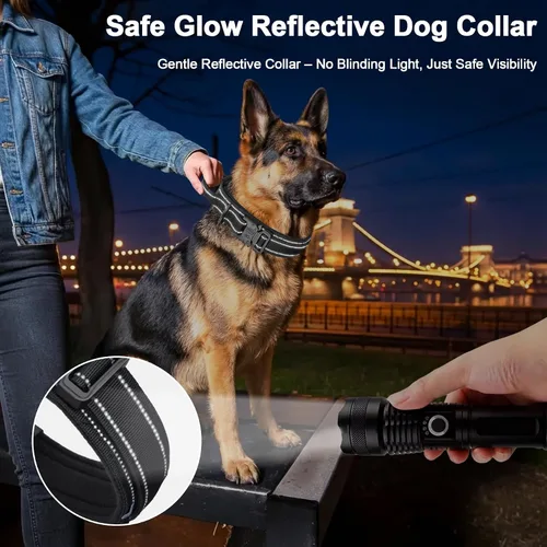 Miniatura 2 de KCUCOP - Collar táctico para perro, collar militar para perro, collares para perro Tactipup, ajustable, hebilla de metal resistente para perros M, L