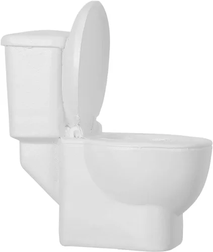 Garneck Mini inodoro de juguete para casa de muñecas, figura de baño en miniatura, modelo de inodoro pequeño, decoración de adorno de jardín de hadas