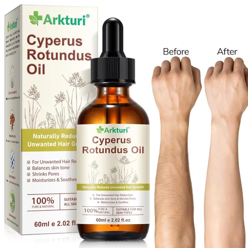 Miniatura 2 de Aceite Cyperus Rotundus, aceite Cyperus Rotundus para depilación, reduce el crecimiento del vello corporal, calma e hidrata la piel, encoge