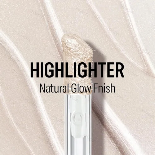 Miniatura 2 de KYDA Iluminador líquido, brillo natural con tinte, acabado sedoso y duradero, cobertura ligera y cremosa de seda, maquillaje para realzar el rostro