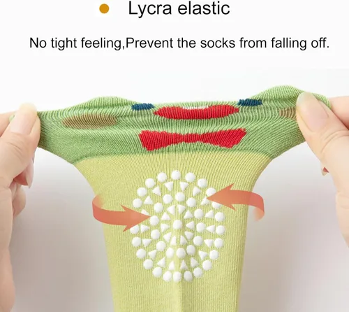 Miniatura 3 de Calcetines de rodilla antideslizantes para bebés y niños pequeños con agarre, calcetines antideslizantes para recién nacidos, para niños y niñas