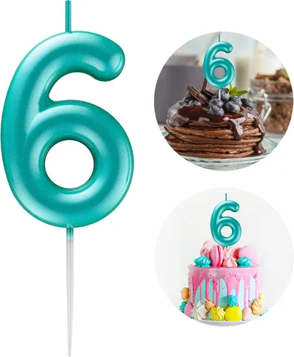 Miniatura 21 de Velas número 2 arcoíris con número 3D de feliz cumpleaños para decoración de fiesta de pastel de cumpleaños, suministros de celebración