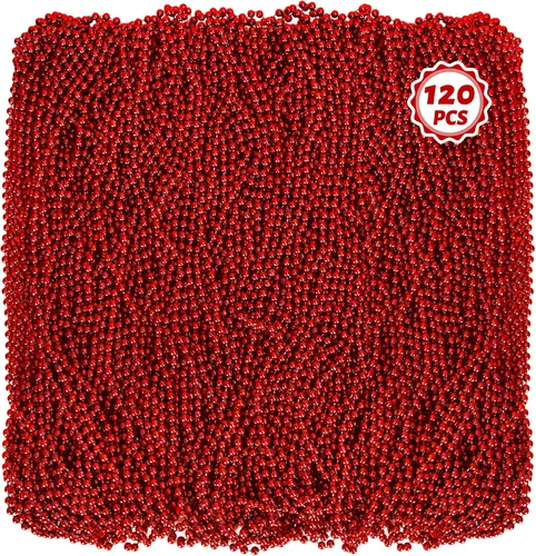 Miniatura 11 de Huskein 120 accesorios de Mardi Gras, collar de cuentas de 33 pulgadas, cuentas de Mardi Gras, collar de cuentas negras, cuentas a granel para Negro