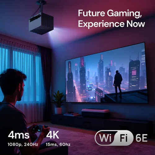 Miniatura 6 de Valerion StreamMaster Plus2 4K Proyector Láser - 300" IMAX Enhanced Home Theater, 4ms Respuesta 240Hz, Proyector para Juegos con 3D y Dolby