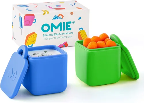 Miniatura 11 de Omie Caja (paquete de 2) recipientes para salsas a prueba de fugas, recipiente para aderezo de ensalada, recipiente de condimentos con tapas