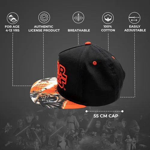 Miniatura 5 de Star Wars - Gorra de béisbol con logotipo bordado clásico para niños y jóvenes