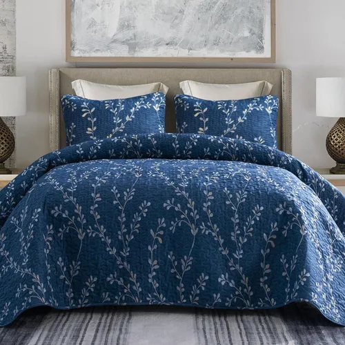 Miniatura 26 de Exclusivo Mezcla Edredones/Colchas Reversibles Bohemias Tamaño King, Colchas Azul Marino Ligeras Cubrecama para Todas las Estaciones Edredón