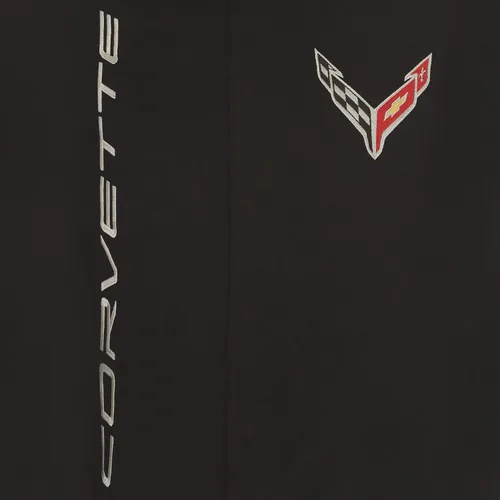Miniatura 5 de JH DESIGN GROUP Chaqueta Chevy Corvette C8 para hombre, un abrigo de sarga clásico bordado