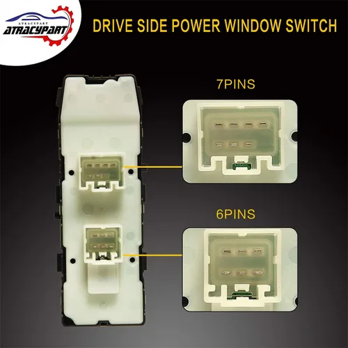 Miniatura 4 de Interruptor principal del elevalunas eléctrico lado del conductor delantero izquierdo, apto para Dodge Avenger Caliber Charger 08-13, Magnum Dakota