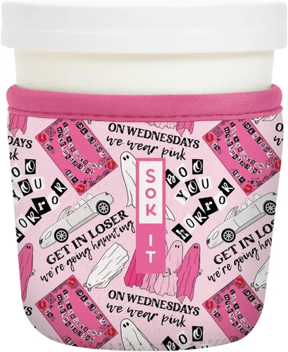 Miniatura 188 de Sok It IceCreamSok - Funda de neopreno aislada (flores abstractas, pintas de helado cónicas)