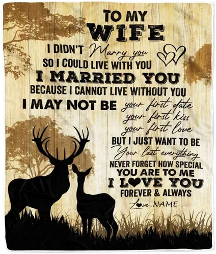Miniatura 10 de Manta personalizada con texto en inglés «To My Wife from Husband When I Tell You I Love You Wife», manta de forro polar personalizada