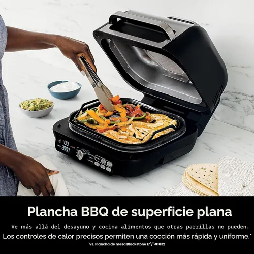 Miniatura 4 de Ninja IG651 Foodi Smart XL Pro 7 en 1 Combo de parrilla/plancha para interiores, uso abierto o cerrado, freír al aire, deshidratar y más, rejilla