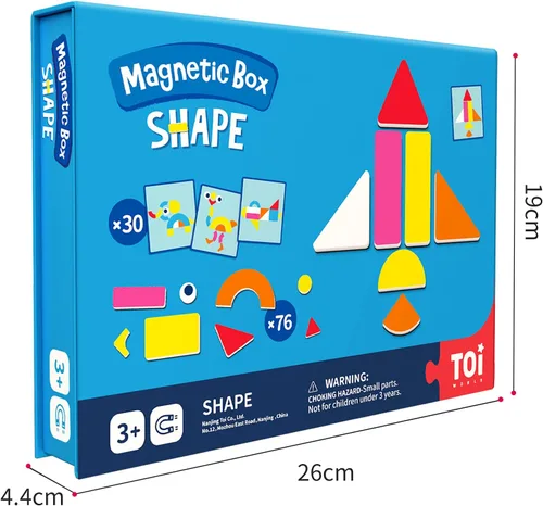 Miniatura 5 de Toi Juguetes magnéticos para niños, cajas de rompecabezas magnéticas con tablero de juego para niños de 3 a 8 años, juguete de mesa preescolar