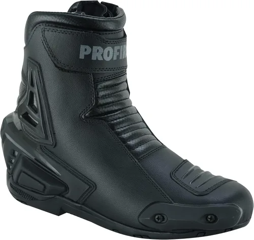 Miniatura 4 de PROFIRST Botas de cuero para motocicleta, impermeables, con suela de goma, Original YKK Zip TPO, zapatos de protección TPO, tobillo corto, zapatos