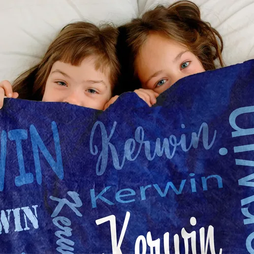Miniatura 2 de ICELIETE Envía al día siguiente, mantas personalizadas para niños, manta personalizada con nombre, manta de franela, regalos de Navidad y cumpleaños