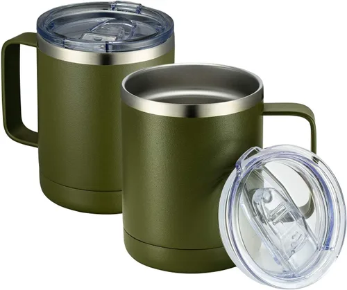 Miniatura 25 de MEWAY - Taza de café con asa, vaso térmico