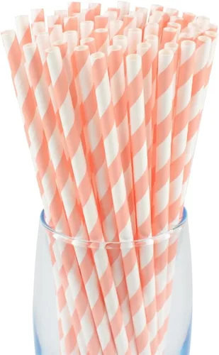 100 pajitas de papel biodegradables, pajitas de papel coloridas para beber/decoración en cumpleaños, aniversario, boda, vacaciones, celebraciones,