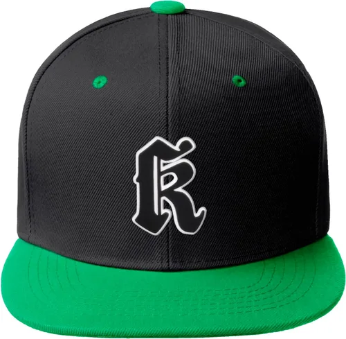 Miniatura 1257 de Daxton Gorra clásica con visera de billete plano con letras del alfabeto inglés antiguo de la A a la Z