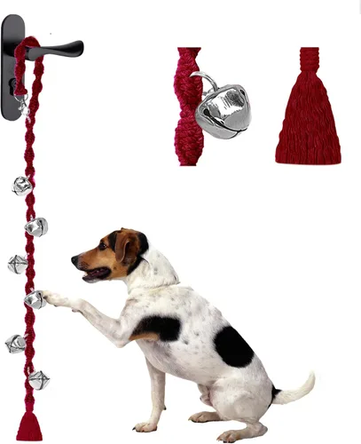 Miniatura 11 de Campanas de Perro para Salir al Aire Libre y Entrenamiento de Orinal para Cachorros, Campana de Puerta de Perro Ajustable para Ir al Baño, Hecho a