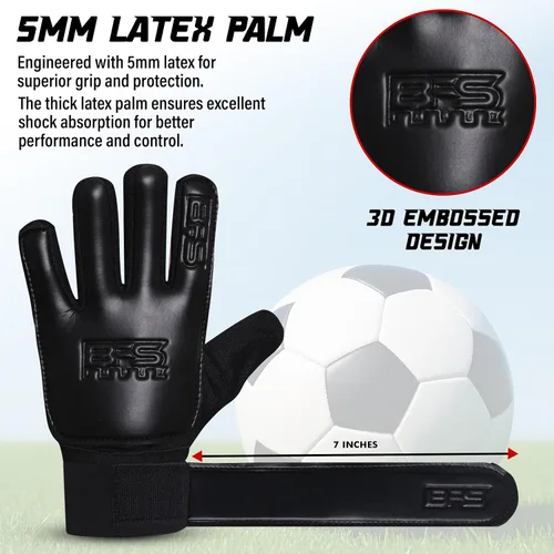 Miniatura 3 de Guantes de portero de fútbol para niños, guantes de portero de fútbol juvenil para niños, jóvenes y niños con palma de látex antideslizante fuerte