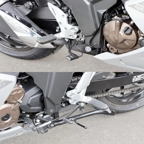 Miniatura 3 de Accesorios para motos Estriberas delanteras Reposapiés ajustables compatible con Suzuki GIXXER SF250 250 SF/GIXXER 250 2019-20-21-2022 (negro)