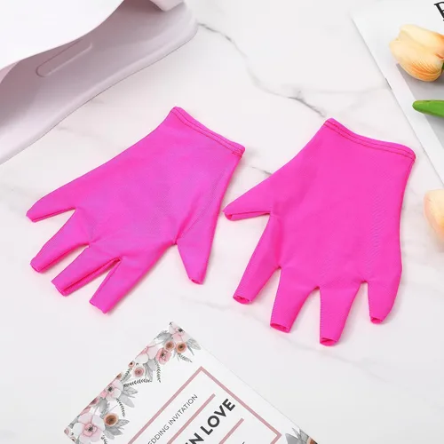 Miniatura 7 de 2 pares de guantes UV para lámpara de uñas de gel, guantes de protección UV sin dedos UPF para manicura, arte de uñas, actividades al aire libre