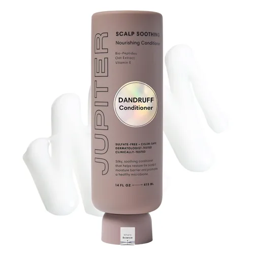 Jupiter Acondicionador nutritivo – Acondicionador calmante para hombres y mujeres para cuero cabelludo escamoso, picazón, graso y seco – Nutre el