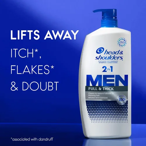 Miniatura 6 de Head & Shoulders Champú y acondicionador anticaspa, Full and Thick pack doble 2 en 1, 1% de piritiona de zinc, limpia para restaurar la plenitud