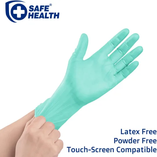 Miniatura 3 de Safe Health Aloegenii - Guantes desechables de vinilo verde HD, revestimiento de aloe vera, 5.5 mil, caja de 1000, medianos, sin látex, sin polvo