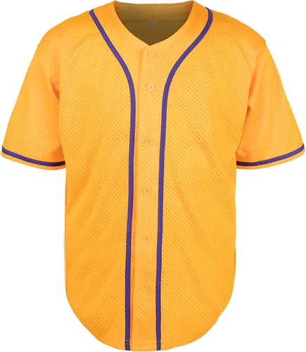 Miniatura 15 de Phoneutrix Camisetas Jersey de Béisbol Hip Hop Hipster Lisas en Blanco con Botones Uniformes Deportivos para Hombres y Mujeres Jersey
