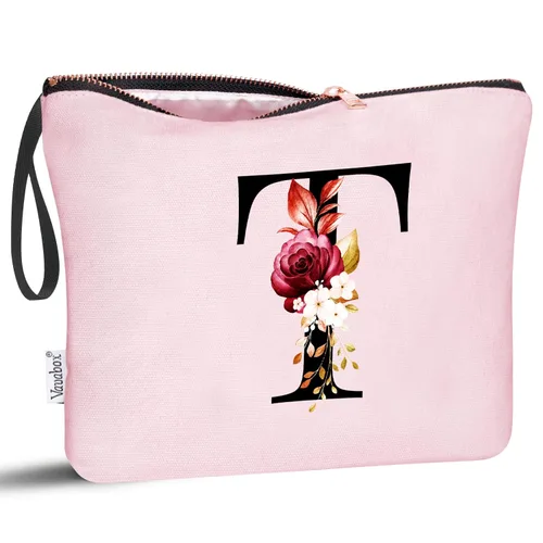 Miniatura 46 de Vavabox A-Z Bolsa de Maquillaje Personalizada, Regalos de Cumpleaños para Mujeres y Mamá, Regalos para la Mejor Amiga, Bolsa de Cosméticos
