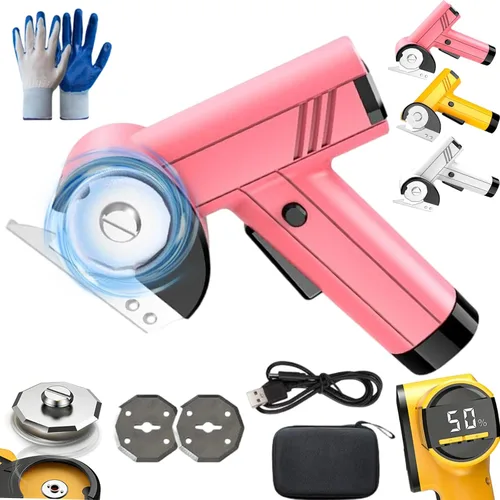 Miniatura 8 de Rechargeable High-Speed Cardboard Cutter, Cordless Electric Scissors, Automatic Cardboard Box Cutter with Safety Lock, 4-Speed Adjustment, Rotary