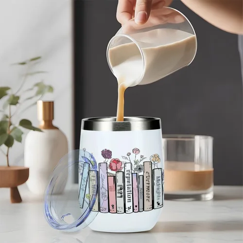 Miniatura 6 de Vaso inspirado en decoración de libros, regalos para amantes de los libros, taza de café con tapa para mujeres, mamá, niñas, hermana, amistad