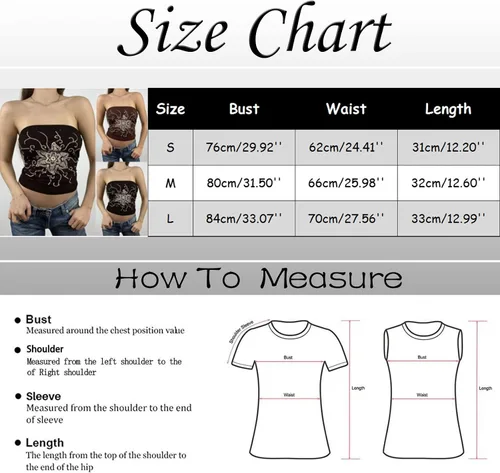Miniatura 6 de Y2K - Camiseta corta sexy sin tirantes para mujer, diseño de grunge Fairy 90S, estética, camiseta sin mangas, con cachemira, camiseta sin mangas