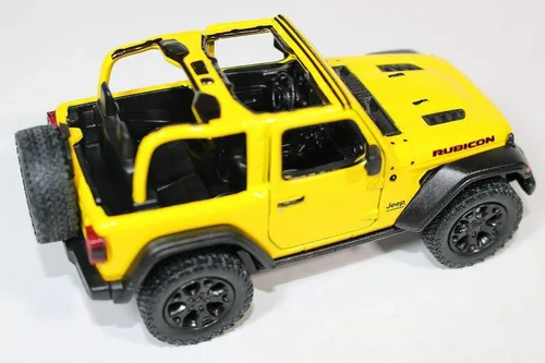Miniatura 3 de KiNSMART - Coche de juguete de réplica de modelo fundido a presión a escala 1:34, Jeep Wrangler Rubicon todoterreno 4x4 de 12,7 cm