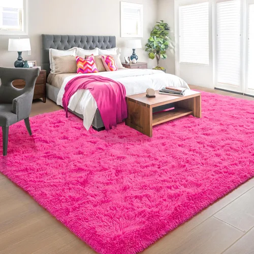 Miniatura 51 de Foxmas - Alfombra para centro de habitación, esponjosa y ultrasuave, para dormitorio, habitación de los niños, habitación del bebé, afelpada, Azul