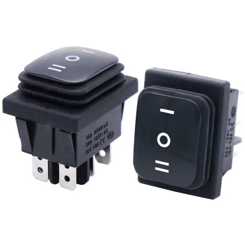 Miniatura 4 de Twidec Interruptor basculante de 3 pines 3 posiciones ON/OFF/ON AC 6A/125V 10A/250V SPDT Coche Barco Negro Interruptor basculante palanca KCD1-5-103