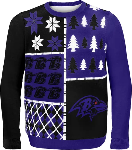 Miniatura 24 de FOCO NFL Unisex-Adult NFL Busy Block Ugly Sweater Bloque ocupado